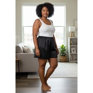 Bali Studio Black Short Slip XLarge Black 18" 80s